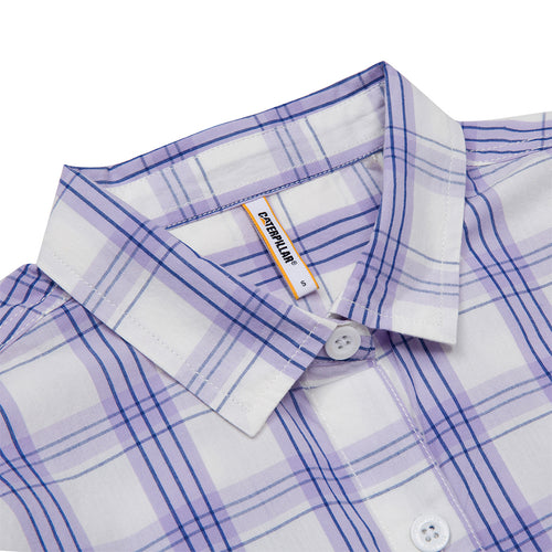 Camisa Plaid Poplin para mujer