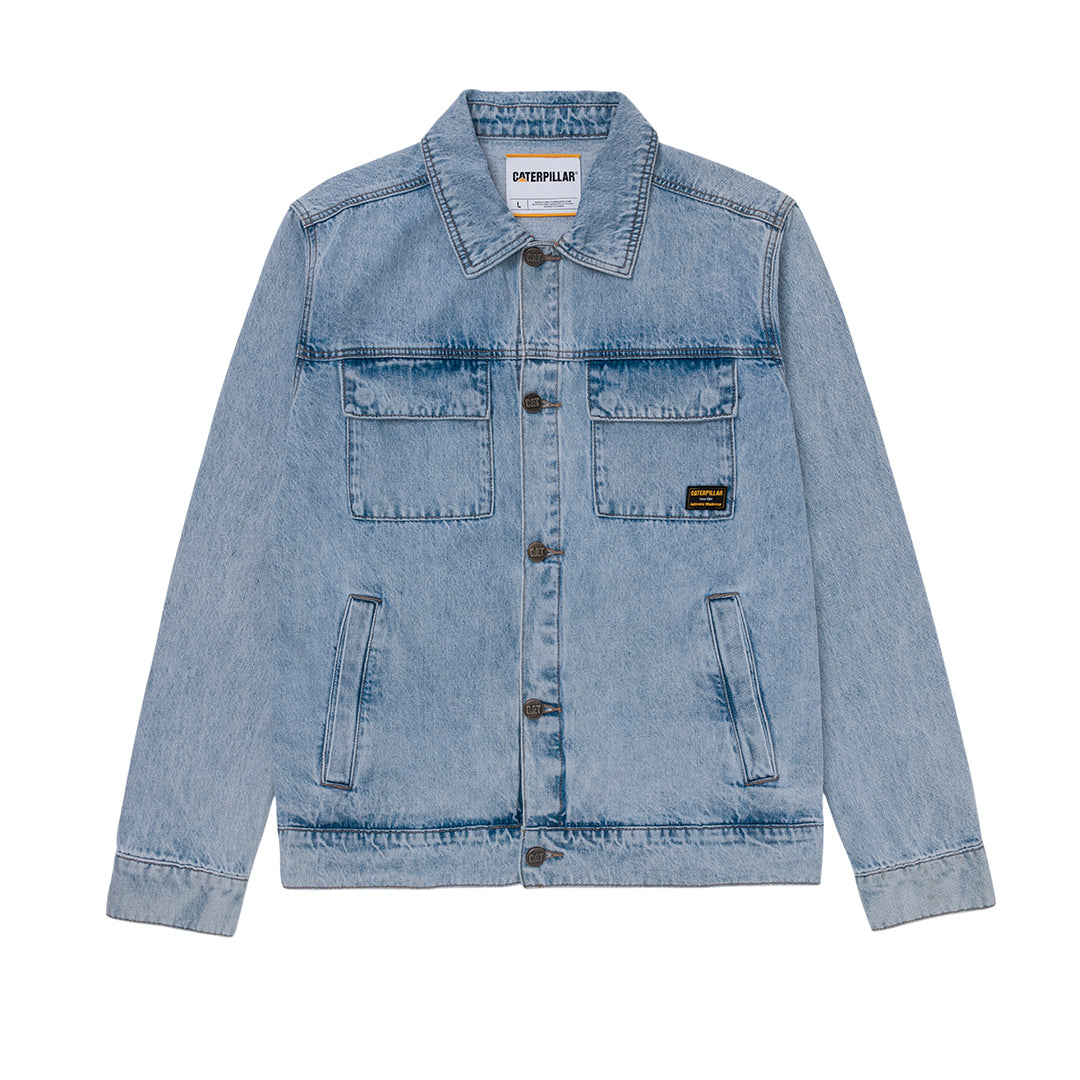Jacket Denim Work para hombre color celeste