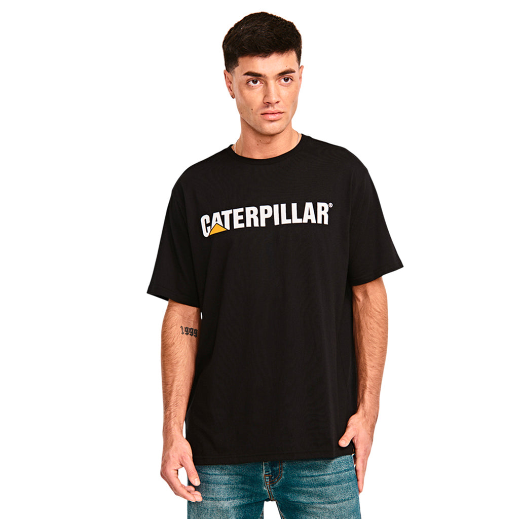 Camiseta Caterpillar Logo para hombre color negro