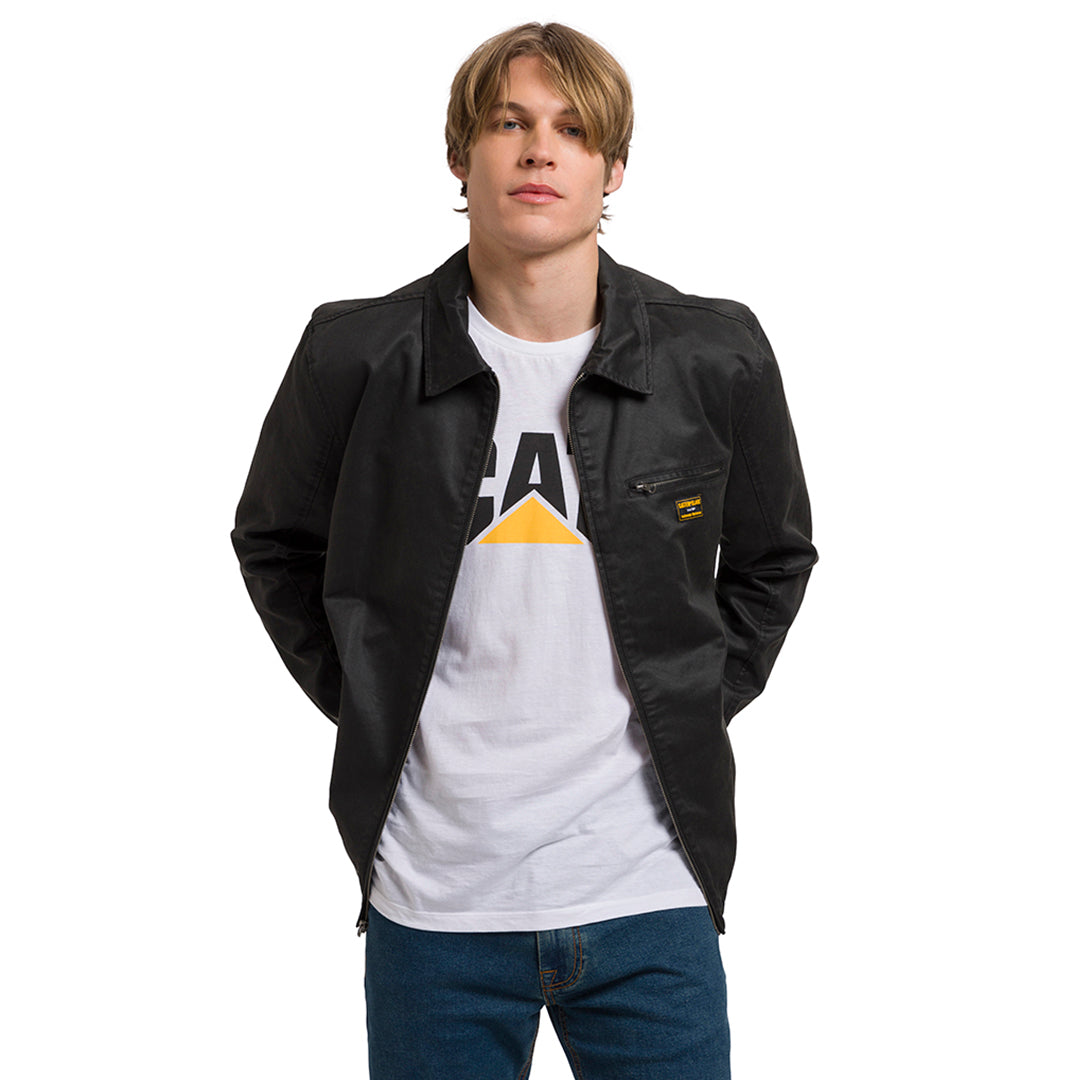 Jacket Waxed Chore para hombre color negro