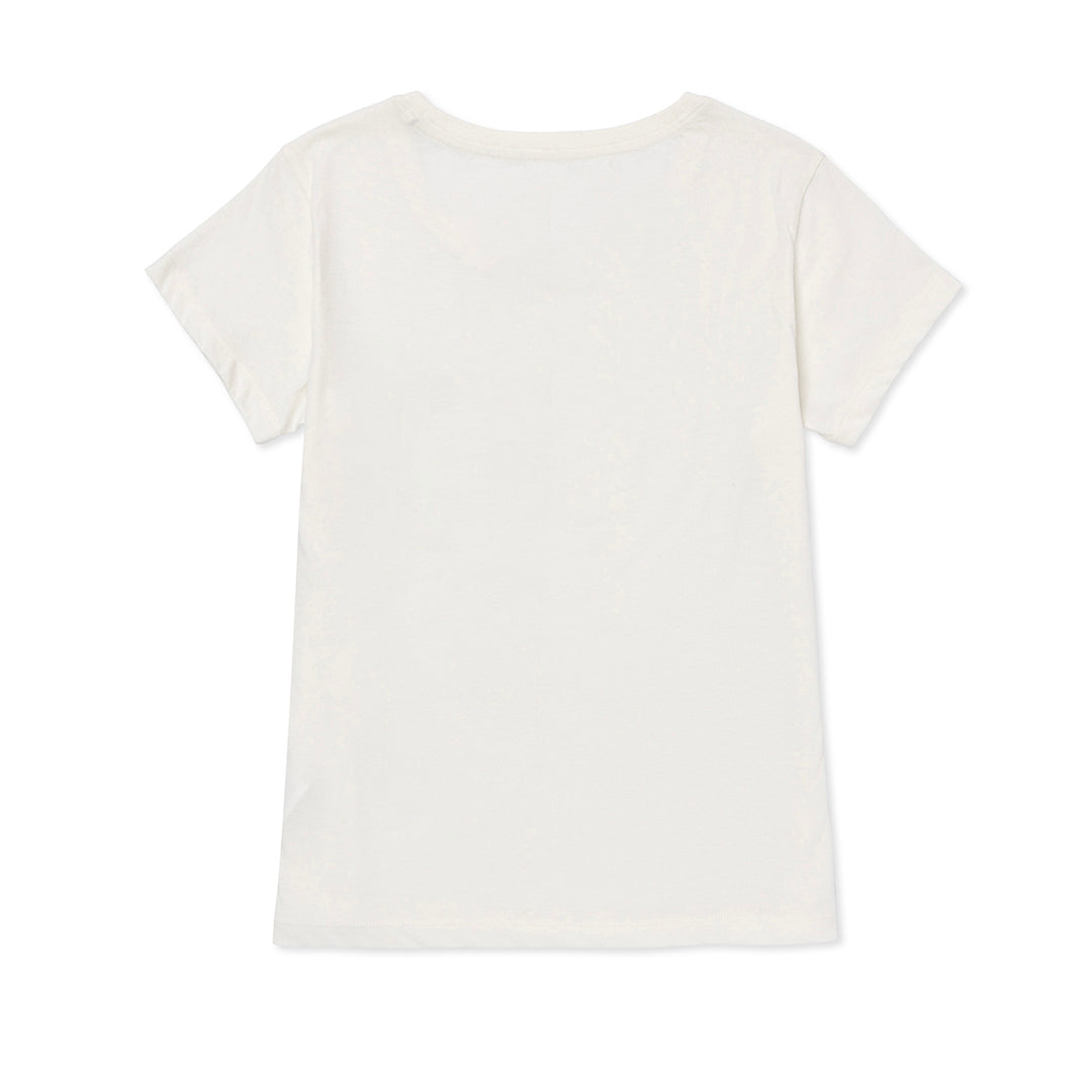 Camiseta Cat Logo para mujer color blanco