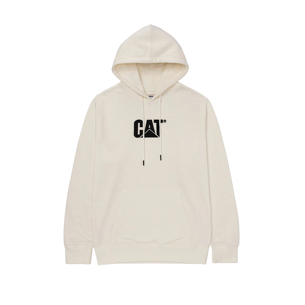 Hoodie Fleece Cat Logo para hombre color blanco
