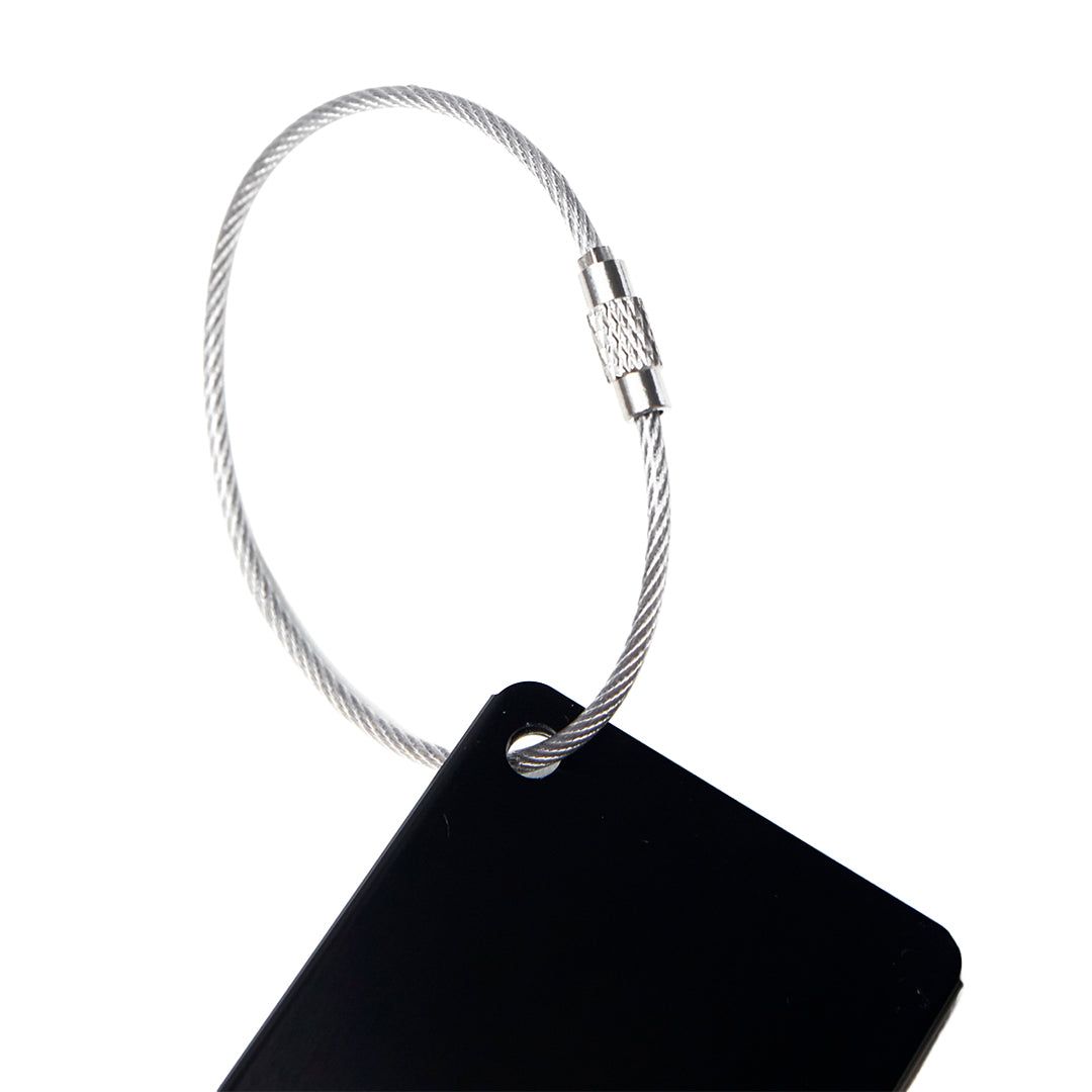 Llavero metálico para equipaje Metaltag  color negro