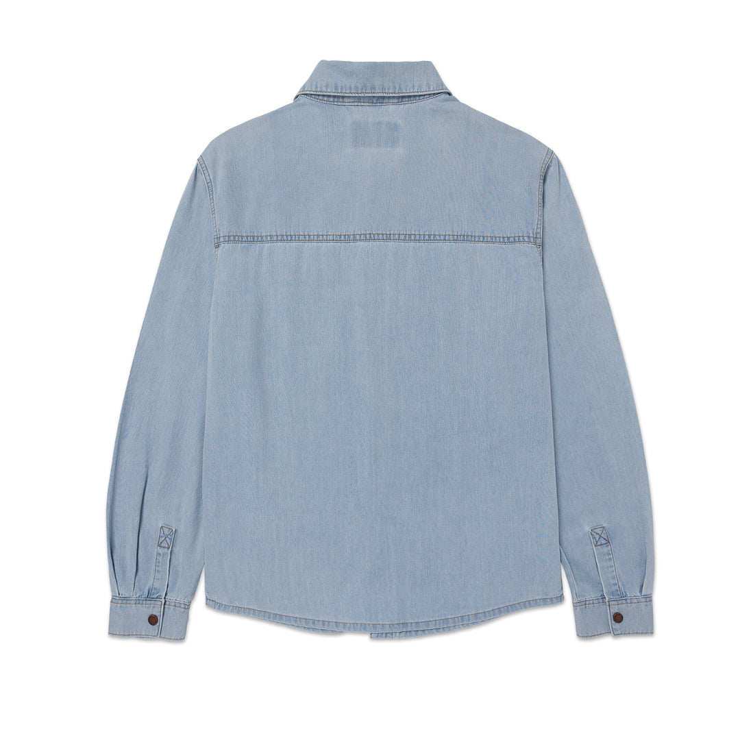 Camisa Western para hombre color denim
