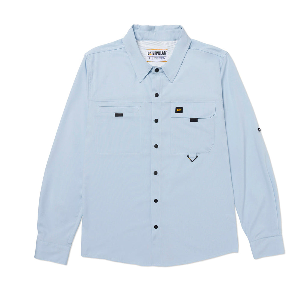 Camisa Tech para hombre color celeste
