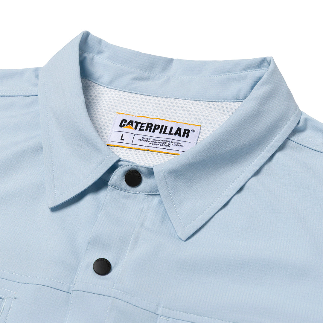Camisa Tech para hombre color celeste
