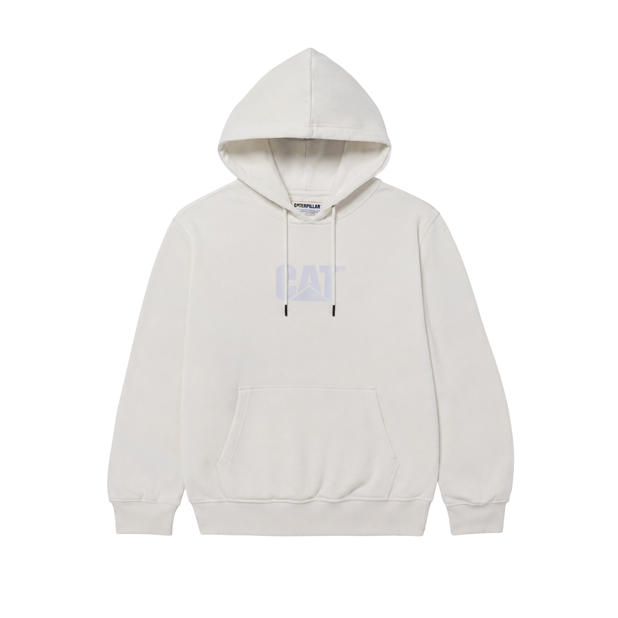 Hoodie Fleece Cat Logo para hombre color blanco