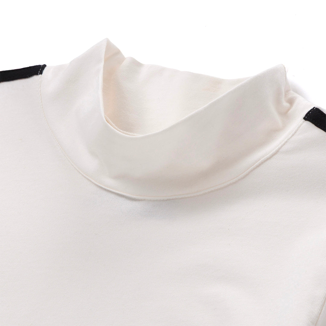Camiseta Sporty Mock para mujer color blanco
