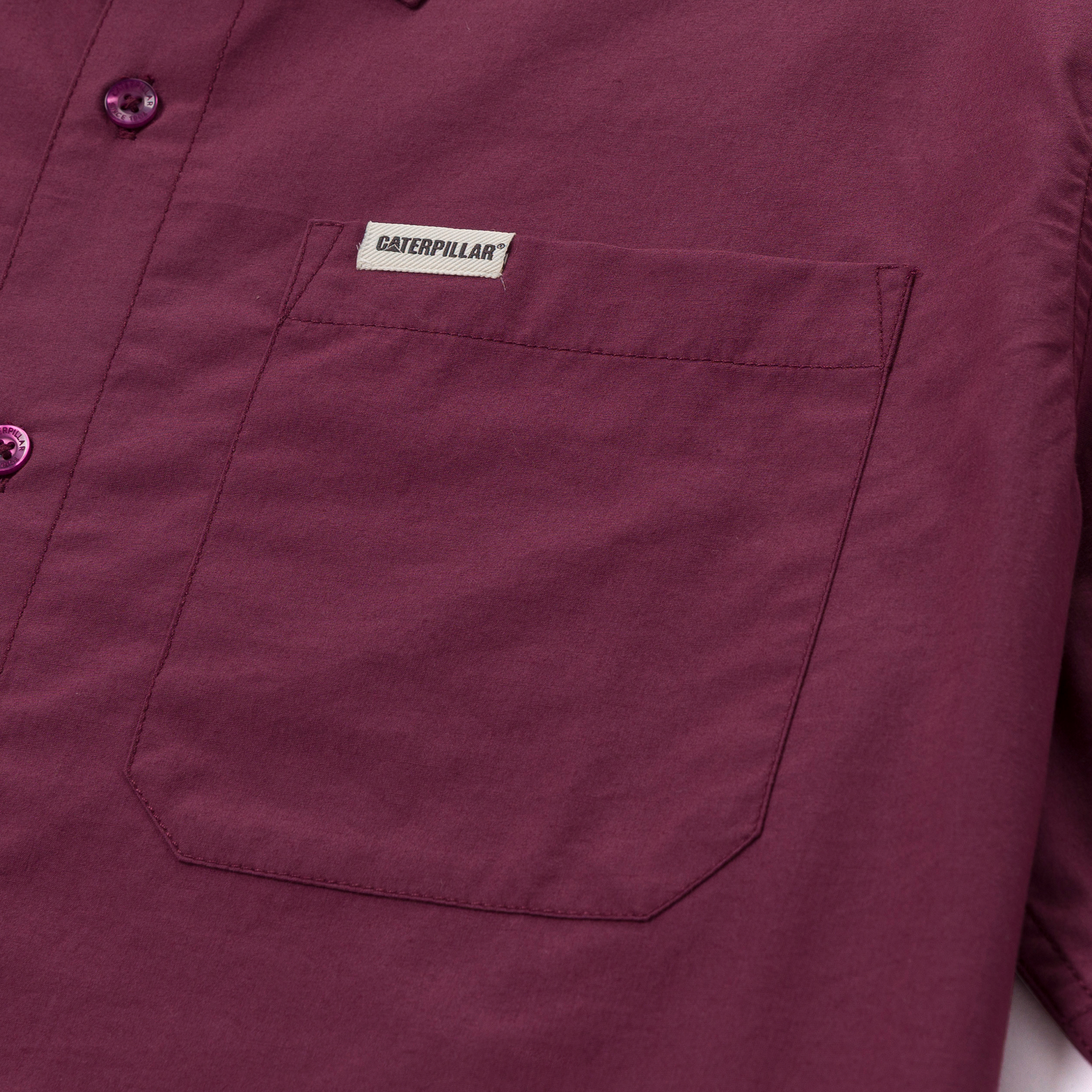 Camisa Poplin para hombre color vino