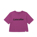 Camiseta Caterpillar Ringer para mujer color morado