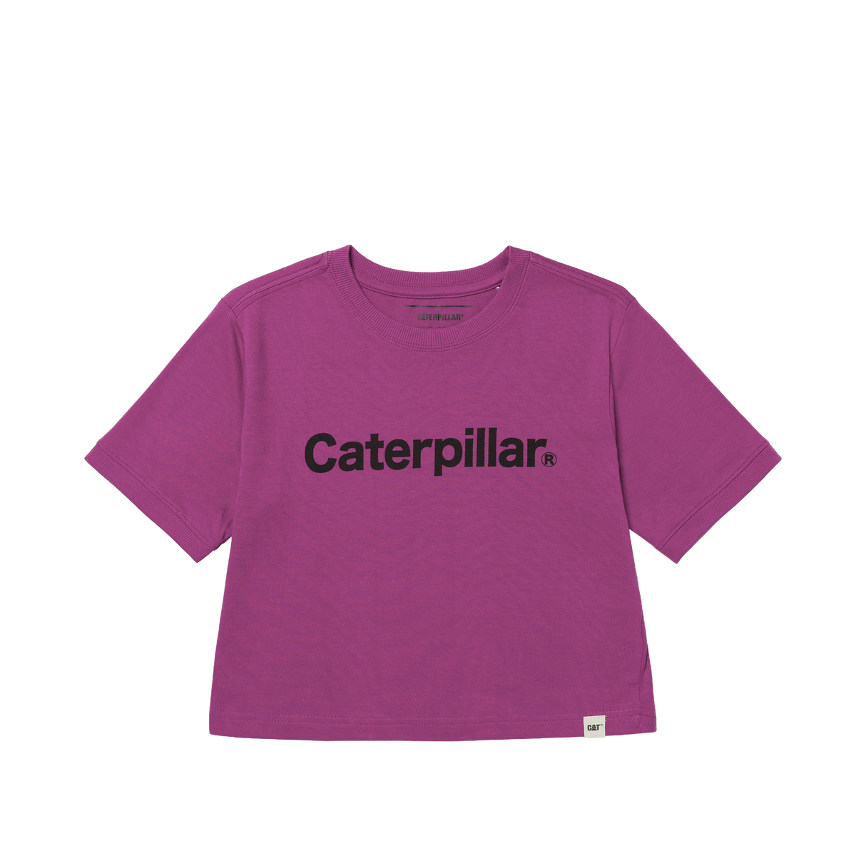 Camiseta Caterpillar Ringer para mujer color morado