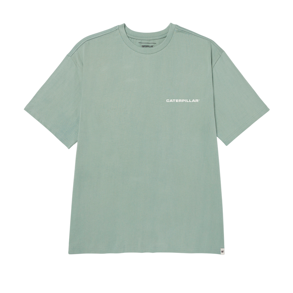 Camiseta Relaxed Cat C Block para hombre color verde