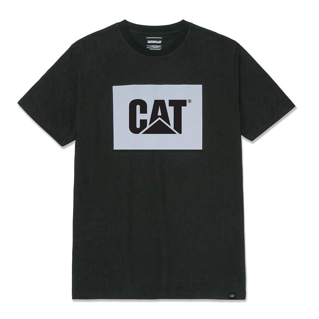 Caterpillar Camiseta De Manga Larga Para Hombre, Negro / Amarillo, Medium